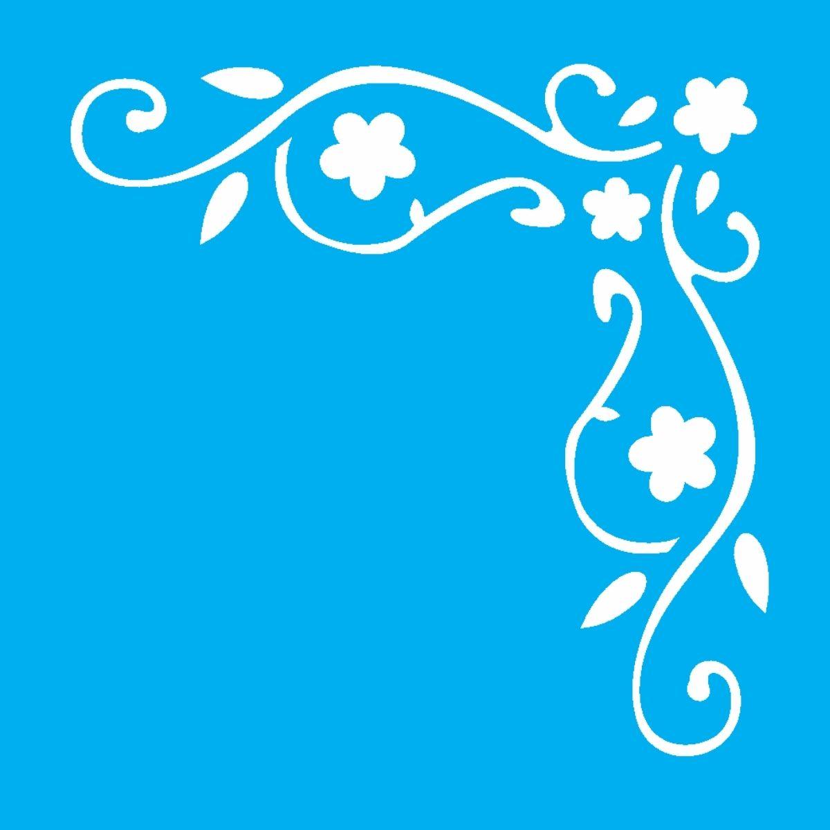 Stencil OPA 10x10 0502 Cantoneira Folhas - Palácio da Arte