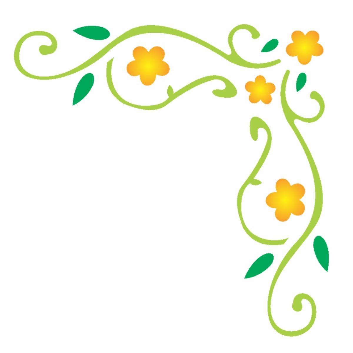 Stencil OPA 10x10 0502 Cantoneira Folhas - Palácio da Arte