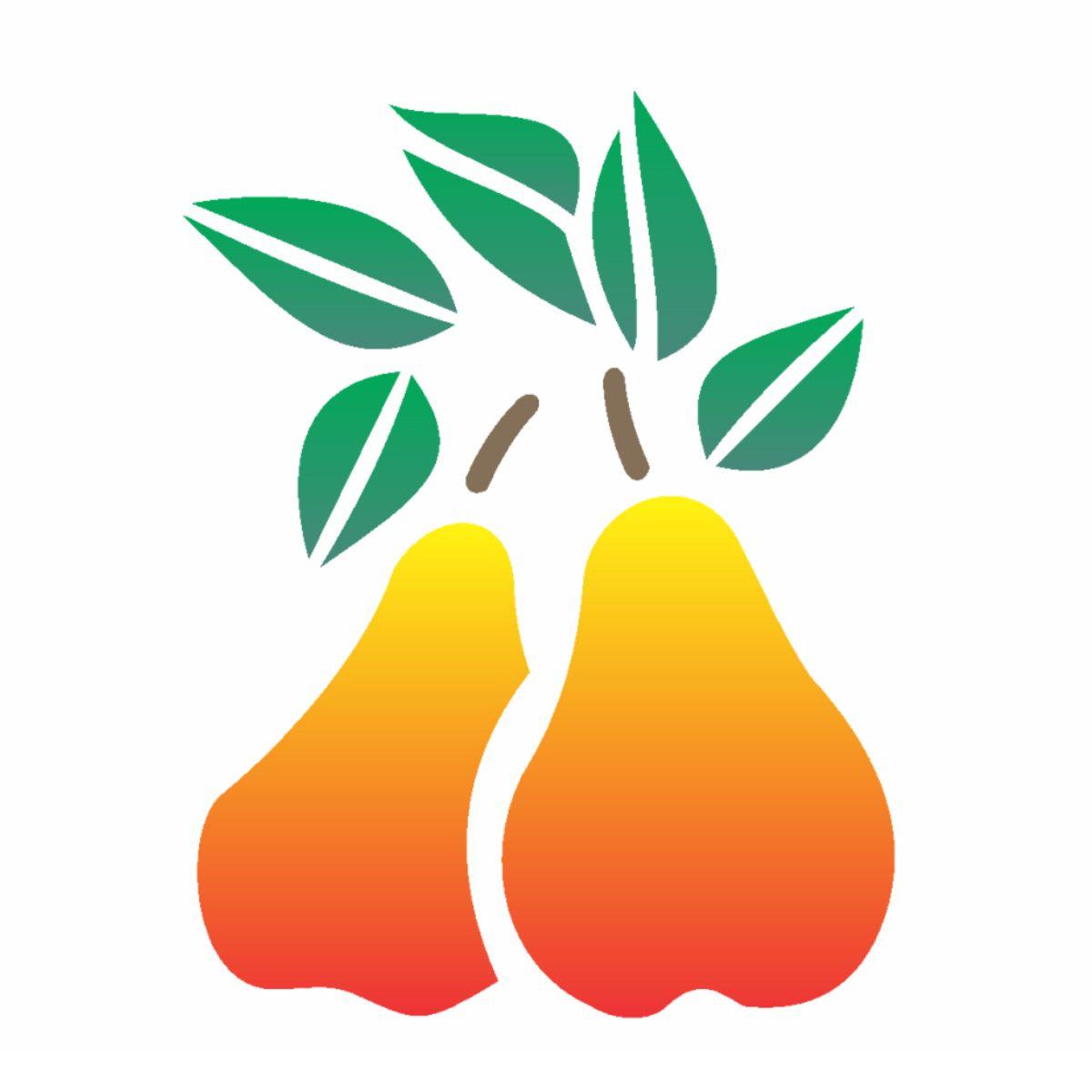 Stencil OPA 10x10 0785 Frutas Peras - Palácio da Arte