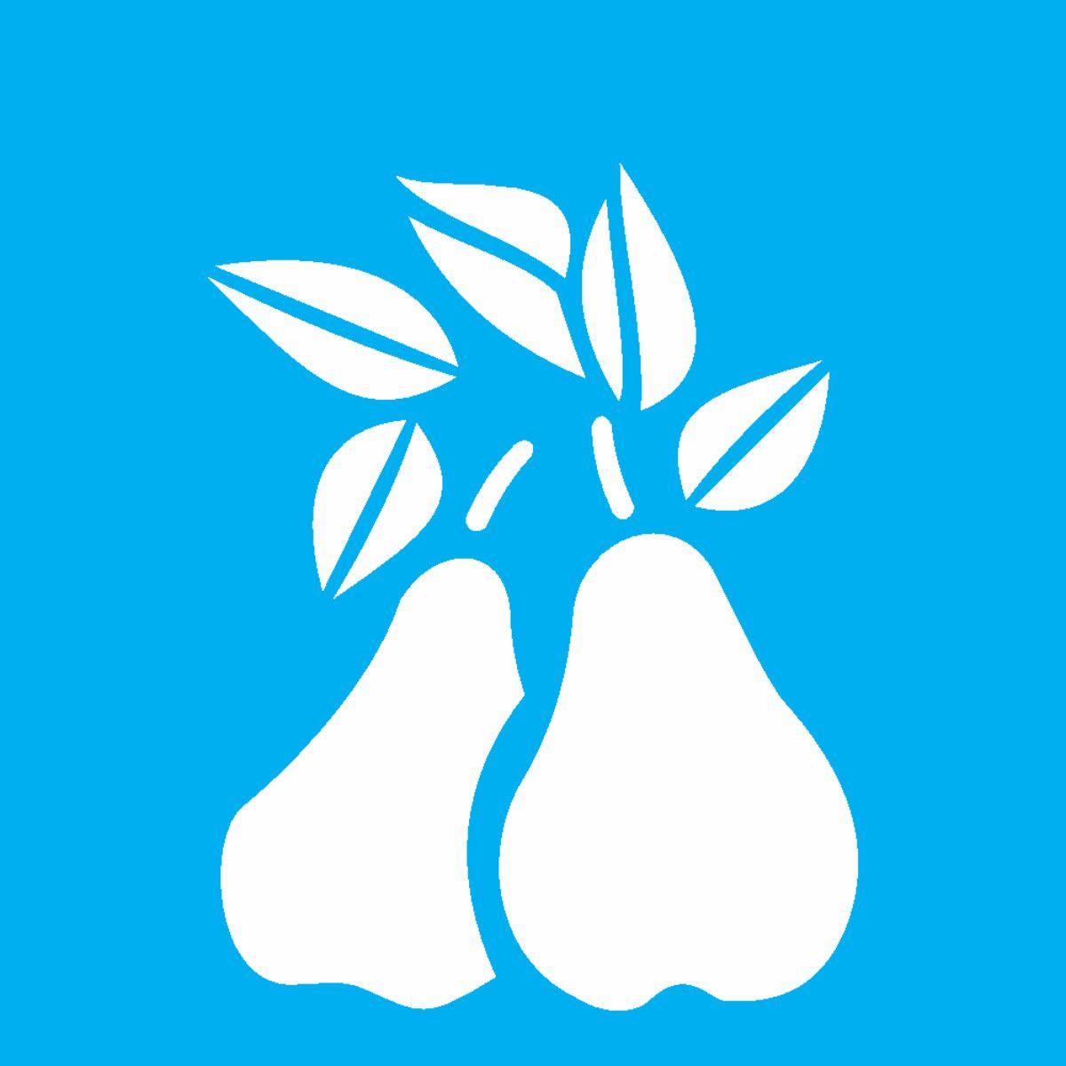 Stencil OPA 10x10 0785 Frutas Peras - Palácio da Arte