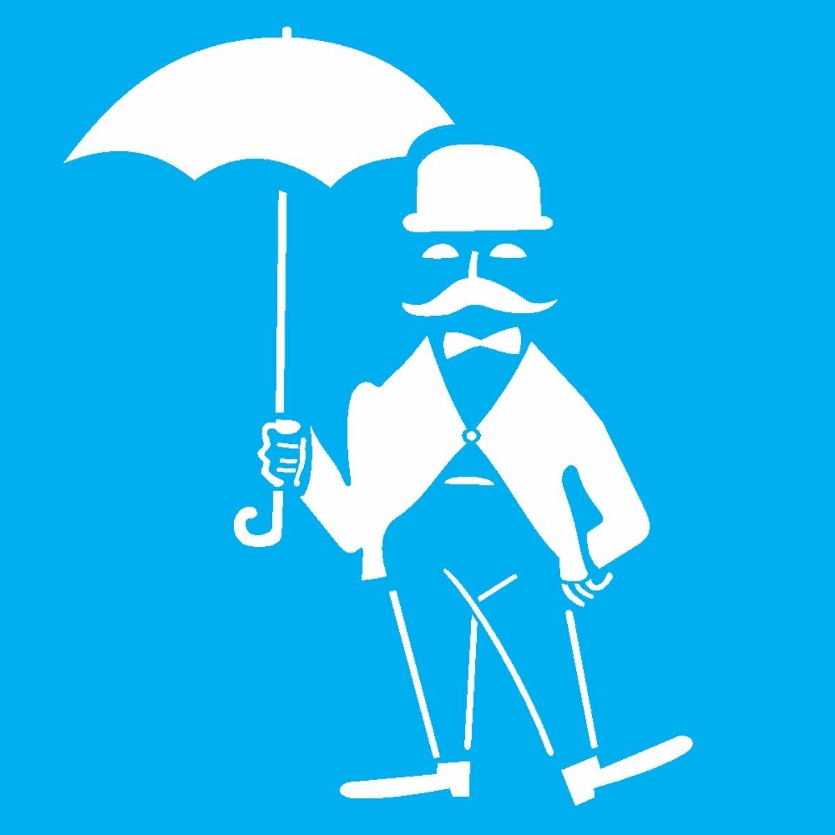 Stencil OPA 10x10 1128 Cavalheiro Antigo - Palácio da Arte