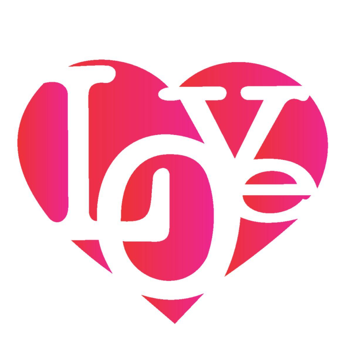 Stencil OPA 10x10 1309 Love Coração - Palácio da Arte