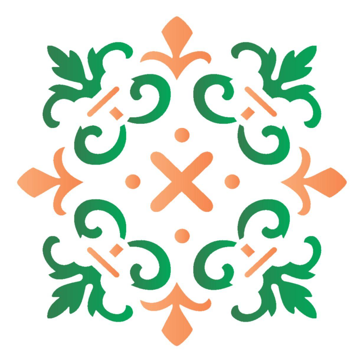 Stencil OPA 10x10 1346 Ladrilho Cruzeta - Palácio da Arte