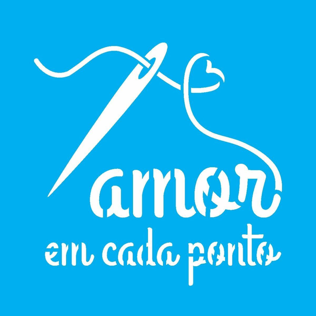 Stencil OPA 10x10 3033 Frase Amor em Cada Ponto - Palácio da Arte