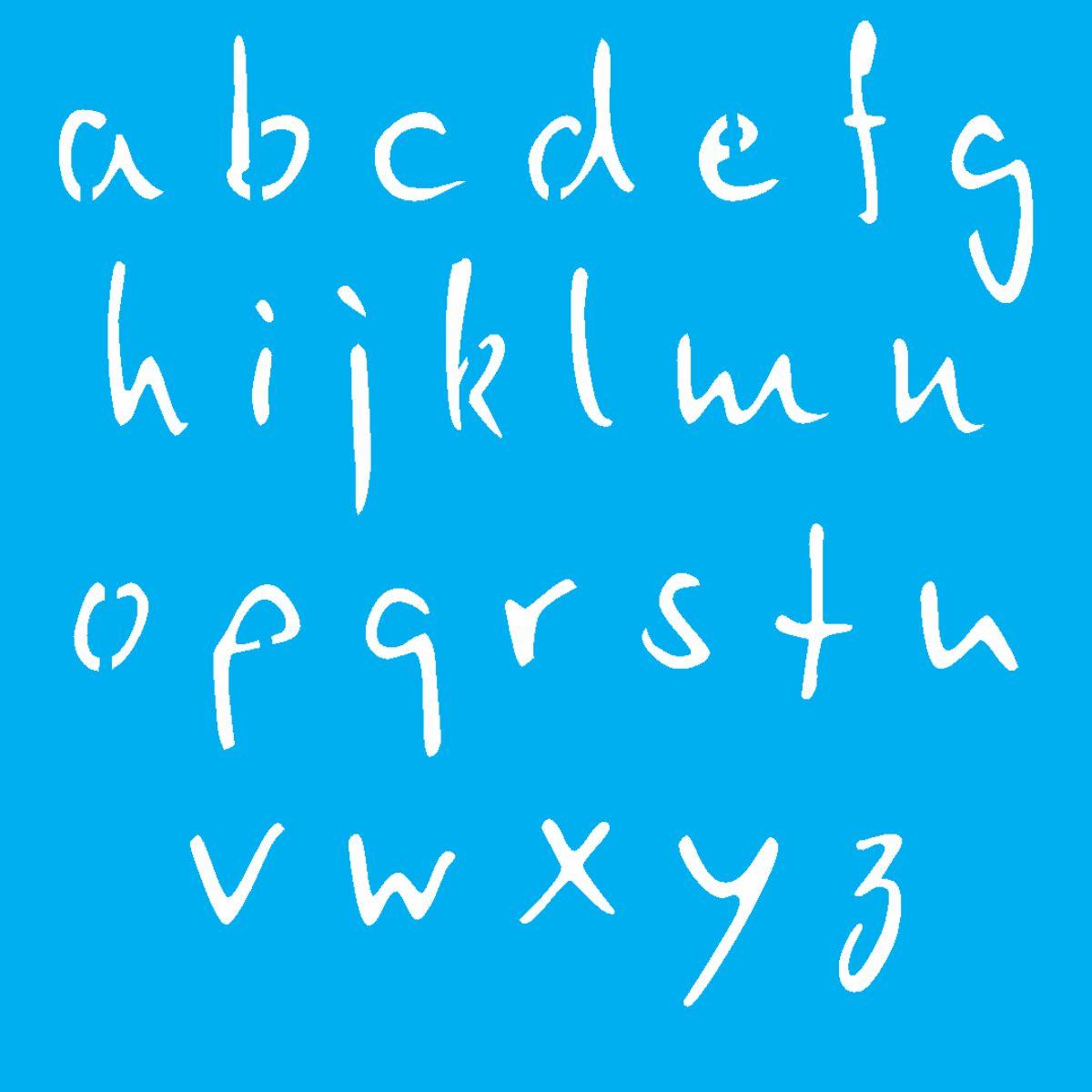 Stencil OPA 10x10 3131 Alfabeto Micro Minúsculo 1,5cm - Palácio da Arte