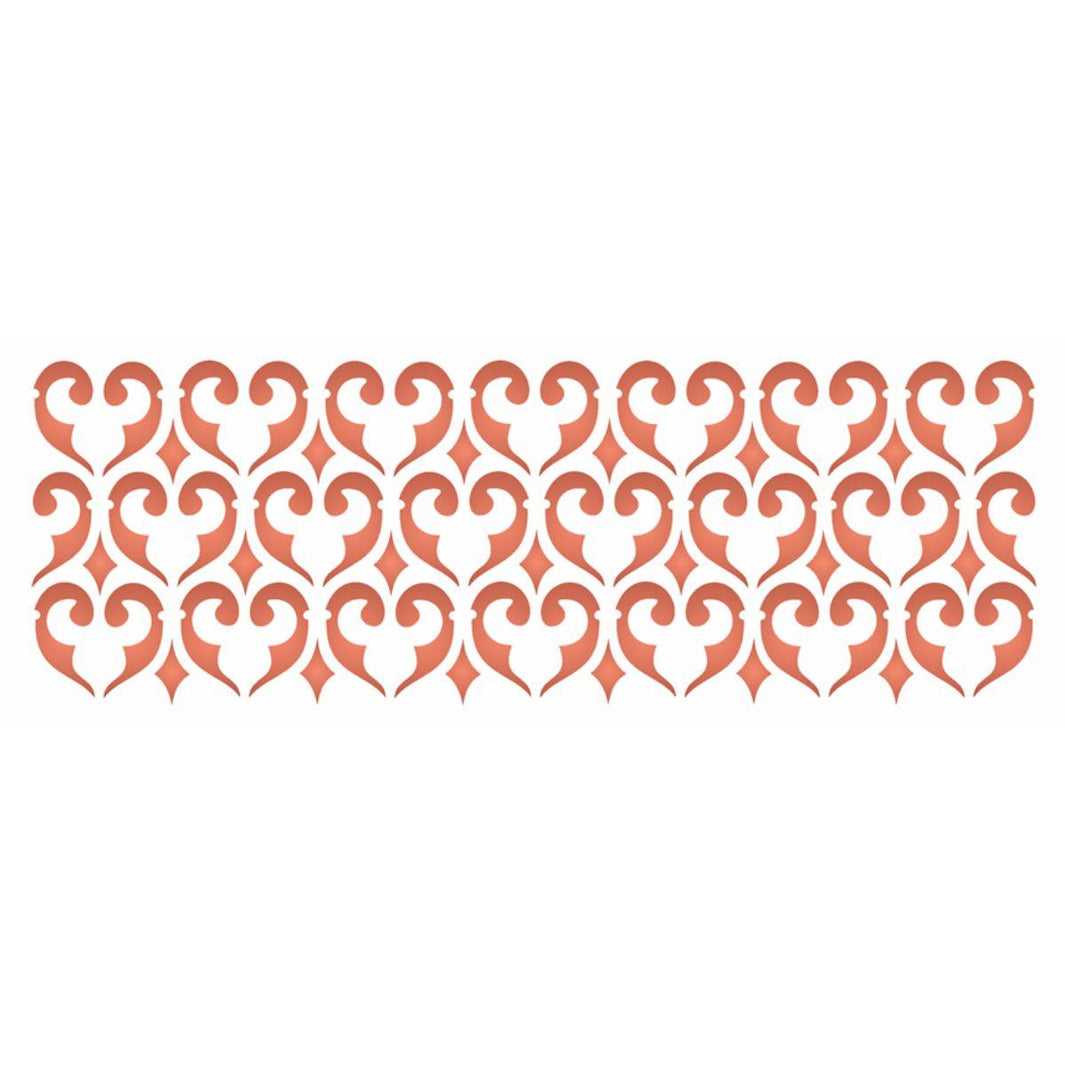 Stencil OPA 10x30 0961 Border Coração - Palácio da Arte