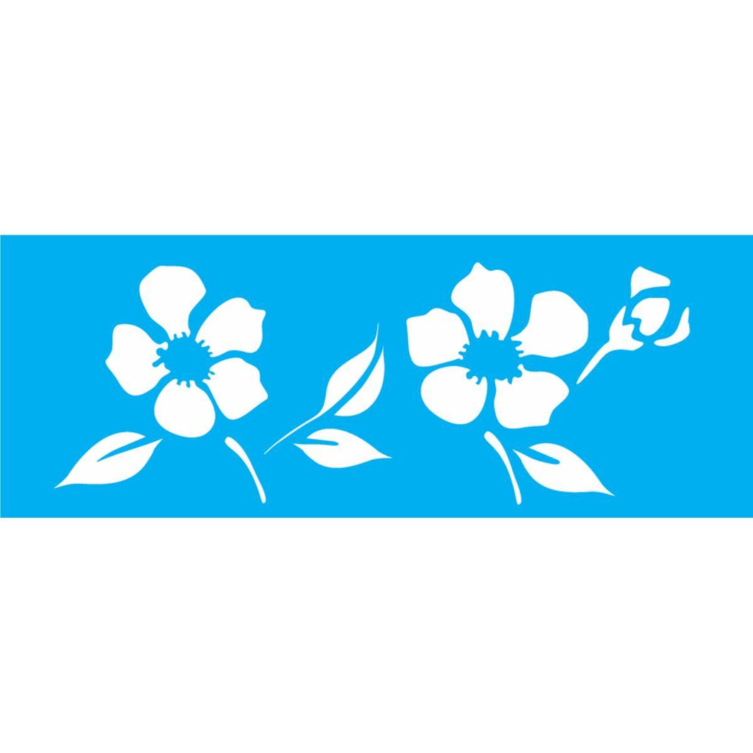 Stencil OPA 10x30 0969 Flores Peônia Chinesa - Palácio da Arte