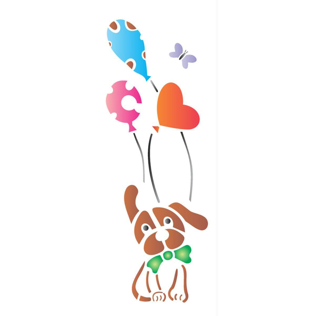 Stencil OPA 10x30 1130 Cachorro com Bexiga - Palácio da Arte