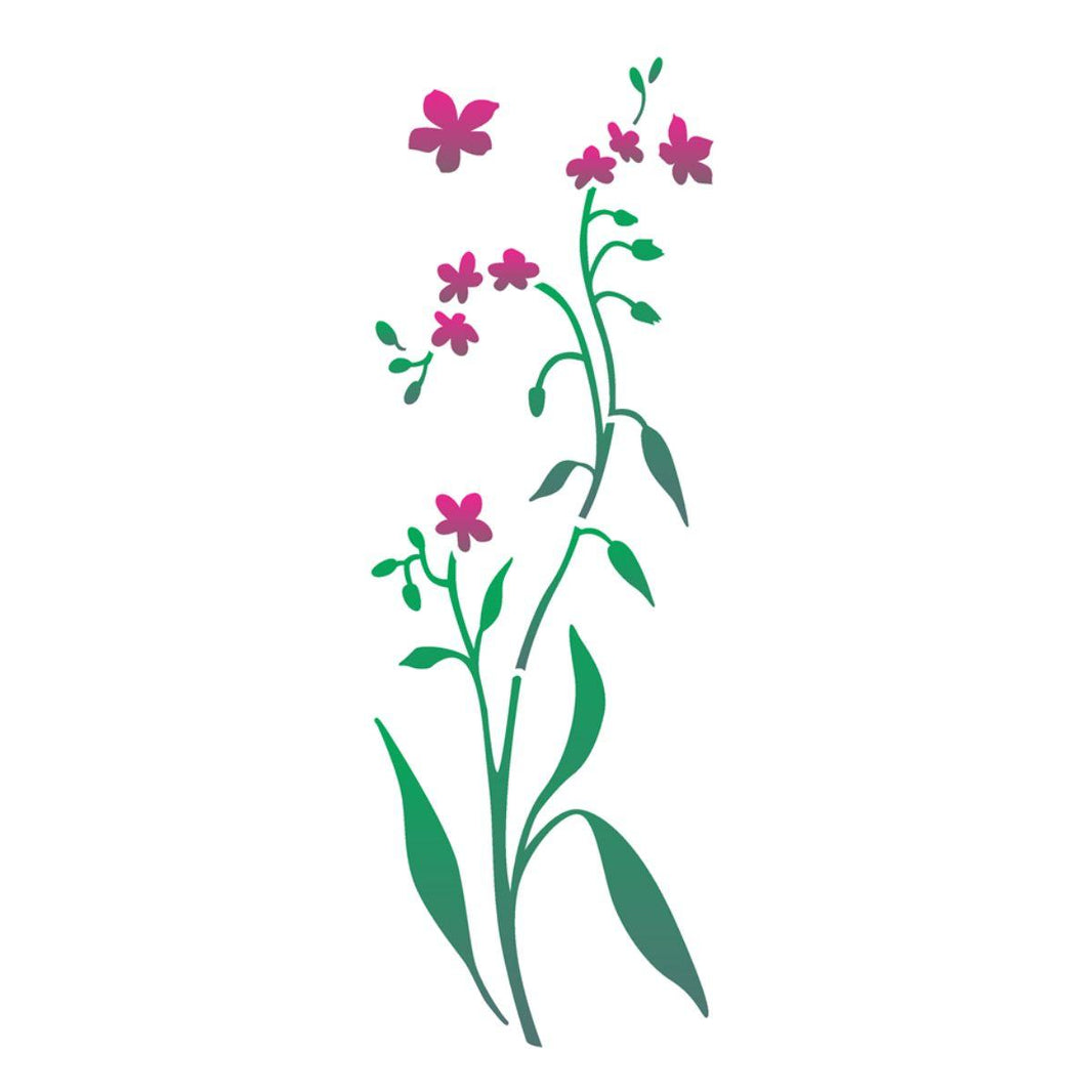 Stencil OPA 10x30 2224 Flor Miosótis - Palácio da Arte