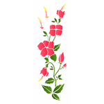 Stencil OPA 10x30 3533 Flores Hibisco III - Palácio da Arte