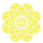 Stencil OPA 14x14 2695 Mandala Flor Vitral - Palácio da Arte