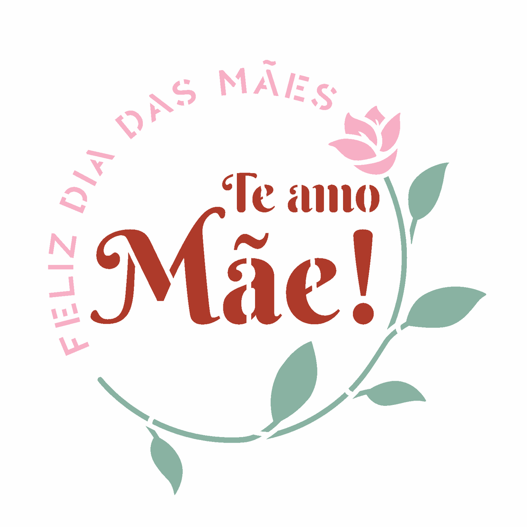 Stencil OPA 14x14 3639 Frase Mãe Te Amo - Palácio da Arte