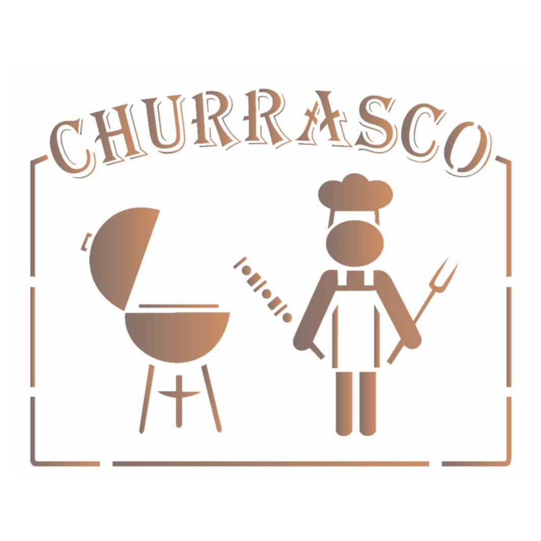 Stencil OPA 15x20 2035 Churrasco - Palácio da Arte