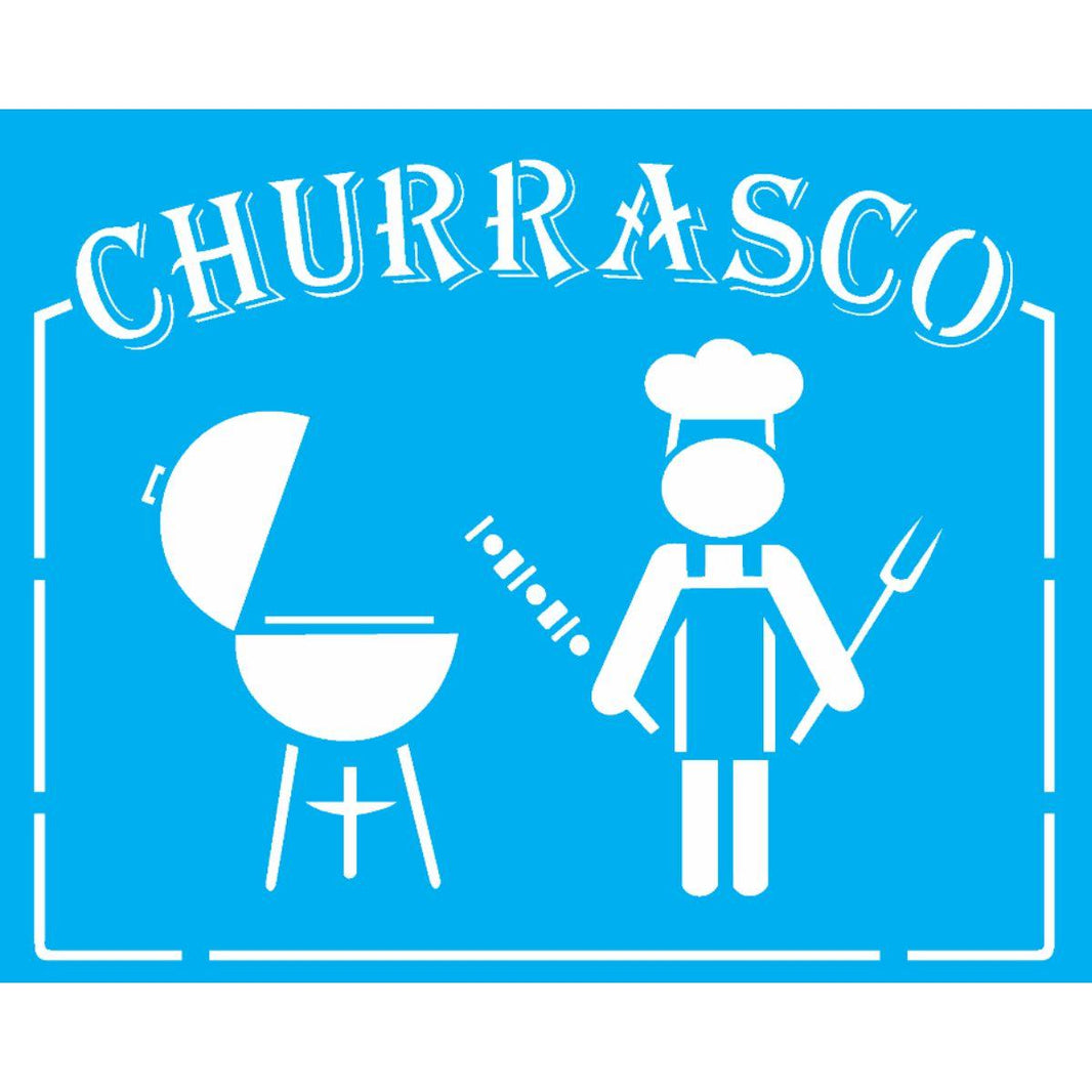Stencil OPA 15x20 2035 Churrasco - Palácio da Arte