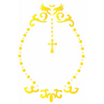 Stencil OPA 15x20 2175 Religião Moldura Celestial - Palácio da Arte
