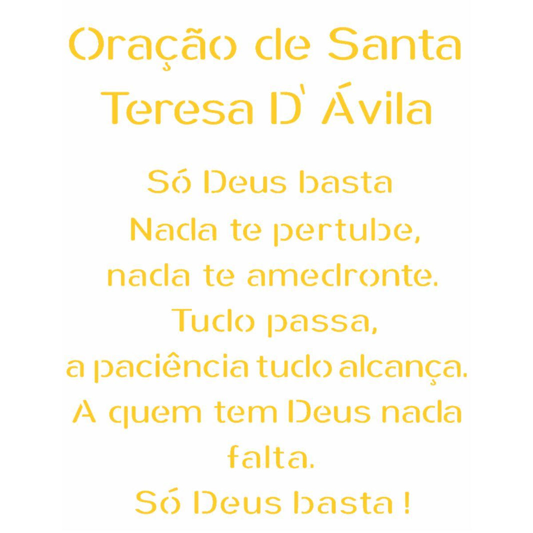 Stencil OPA 15x20 2355 Oração Santa Teresa D' Ávila - Palácio da Arte