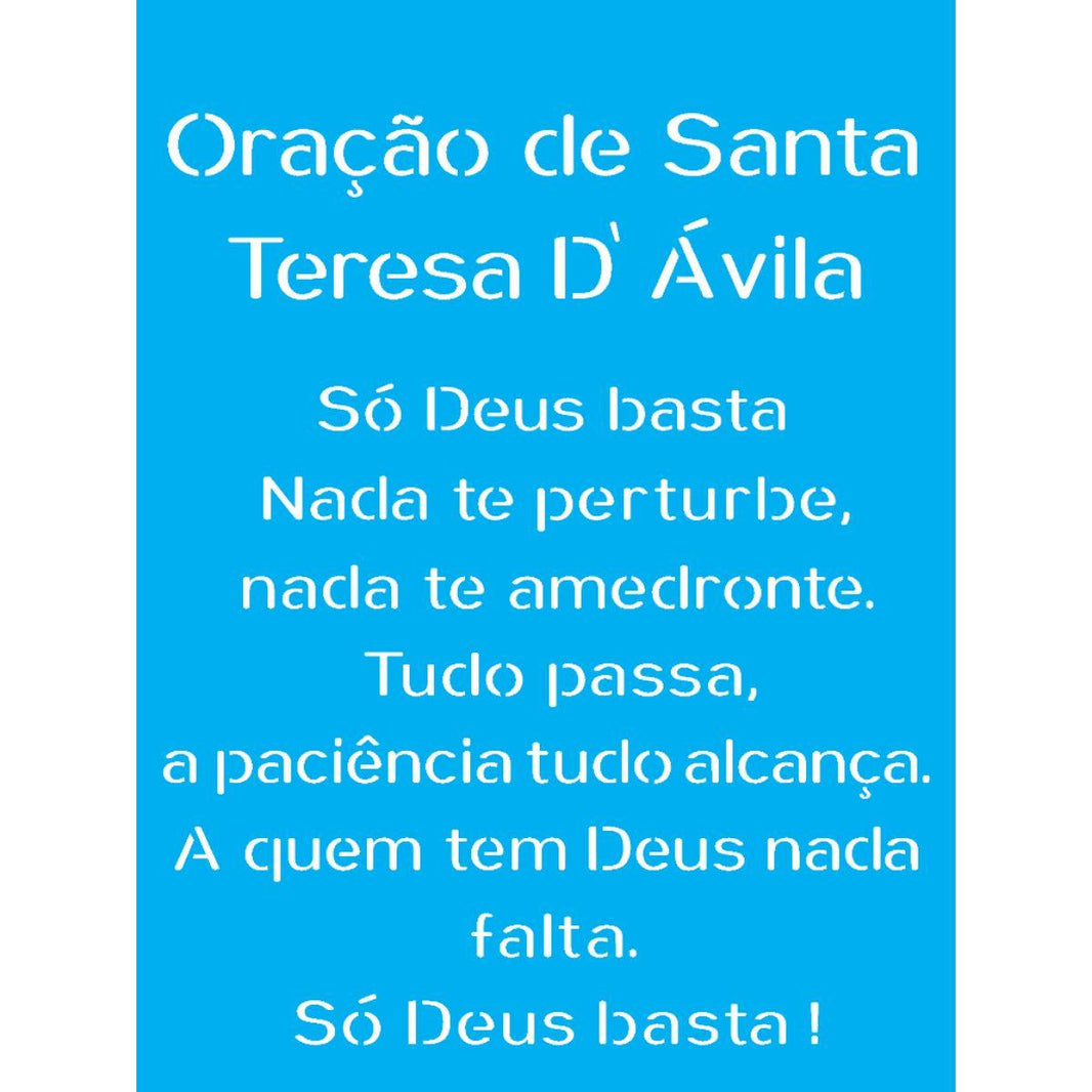 Stencil OPA 15x20 2355 Oração Santa Teresa D' Ávila - Palácio da Arte