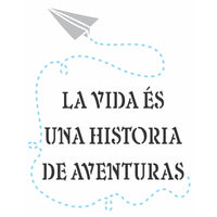 Stencil OPA 15x20 2844 Frase La Vida És - Palácio da Arte