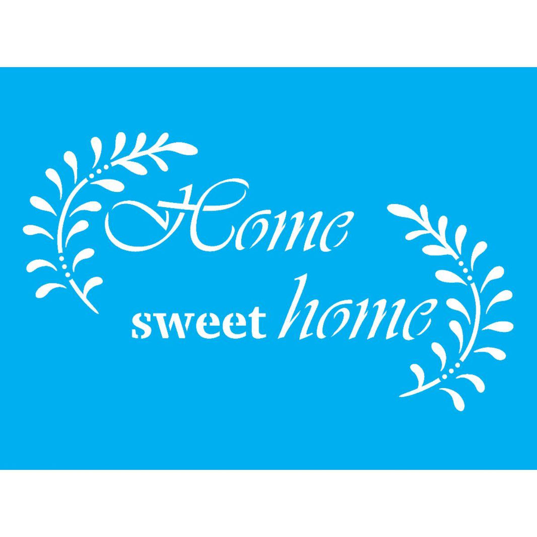 Stencil OPA 15x20 2938 Frase Home Sweet Home - Palácio da Arte