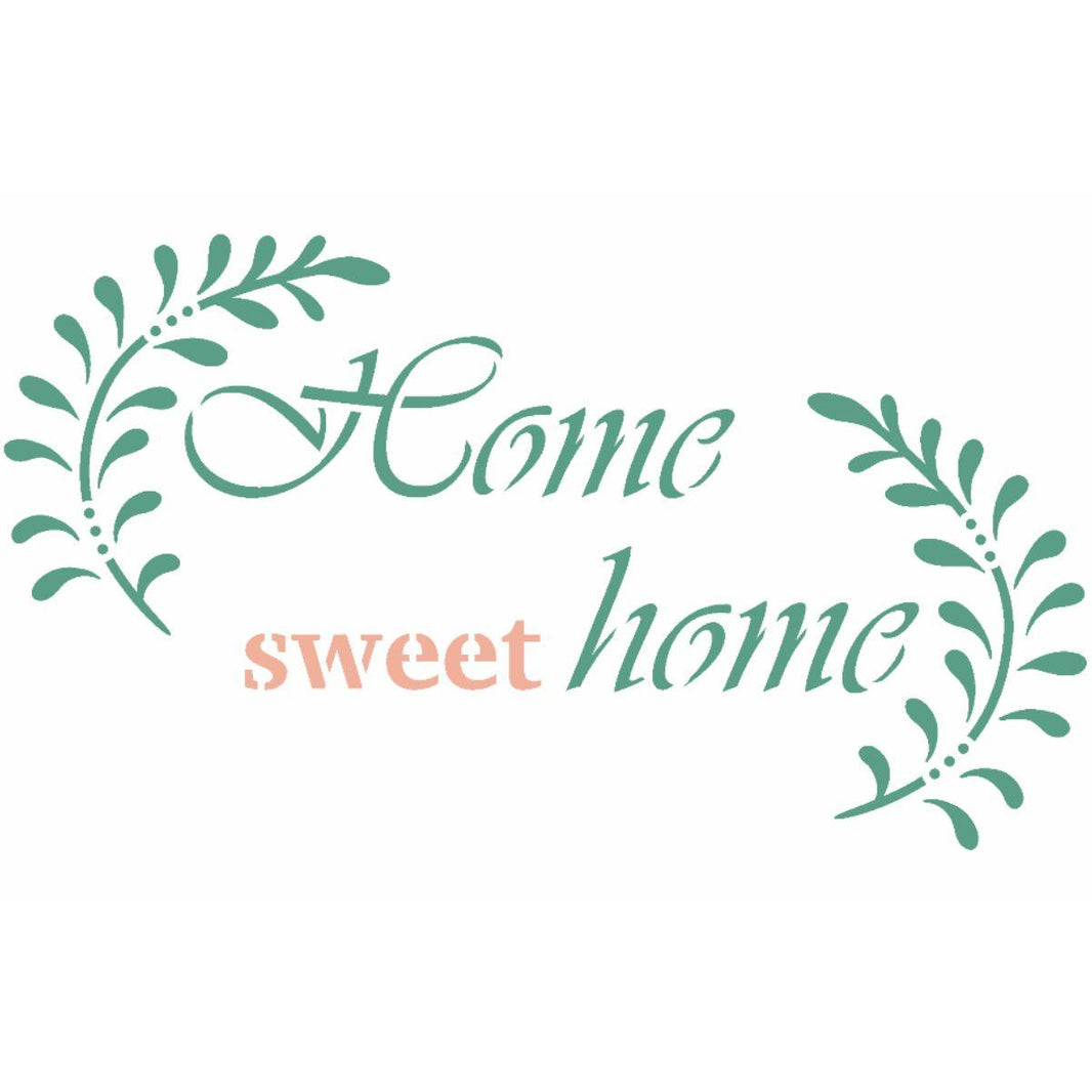 Stencil OPA 15x20 2938 Frase Home Sweet Home - Palácio da Arte