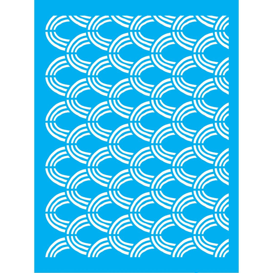 Stencil OPA 15x20 3305 Estamparia Tribal Ondas - Palácio da Arte
