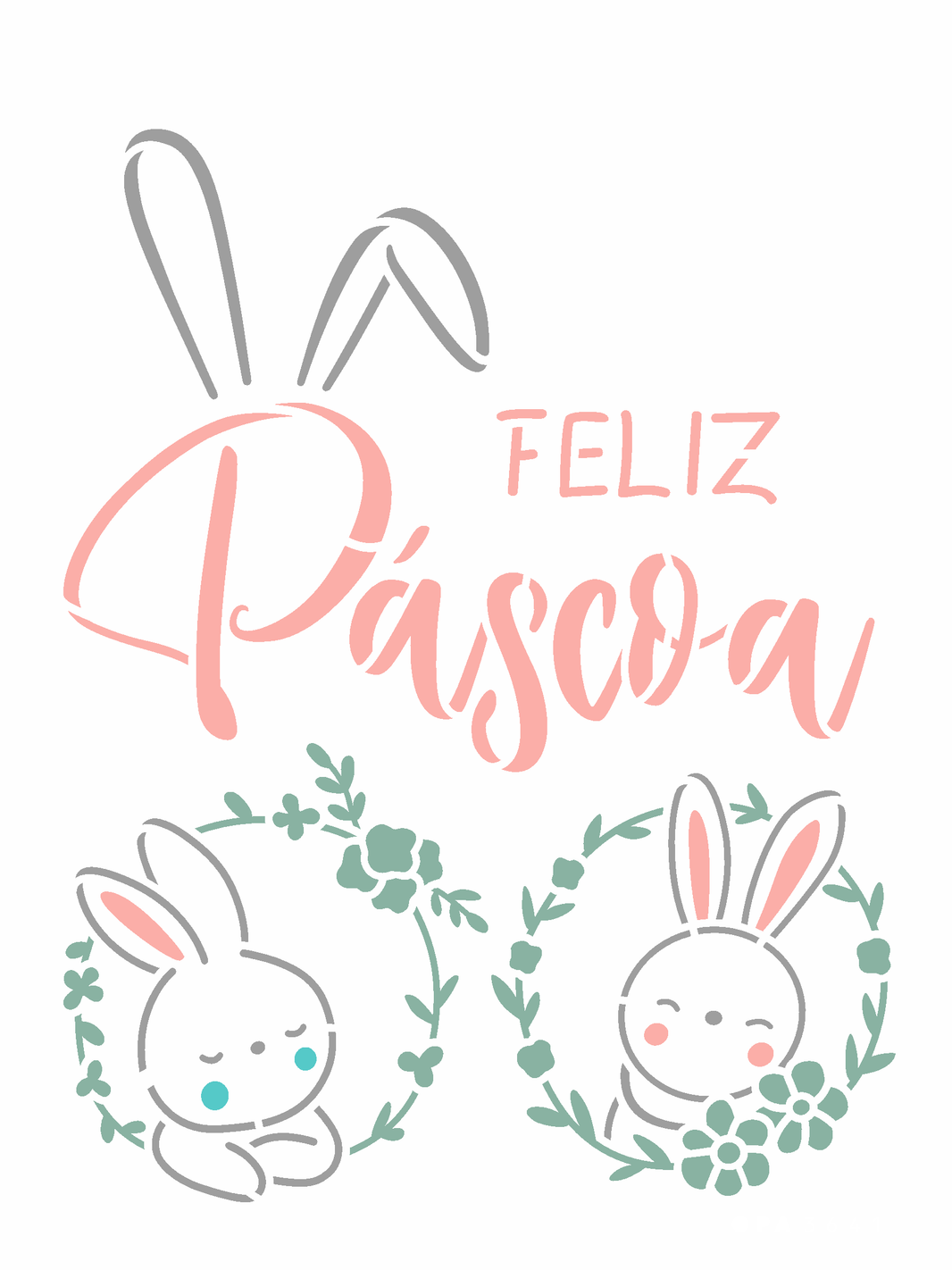 Stencil OPA 15x20 3641 Feliz Páscoa IV - Palácio da Arte