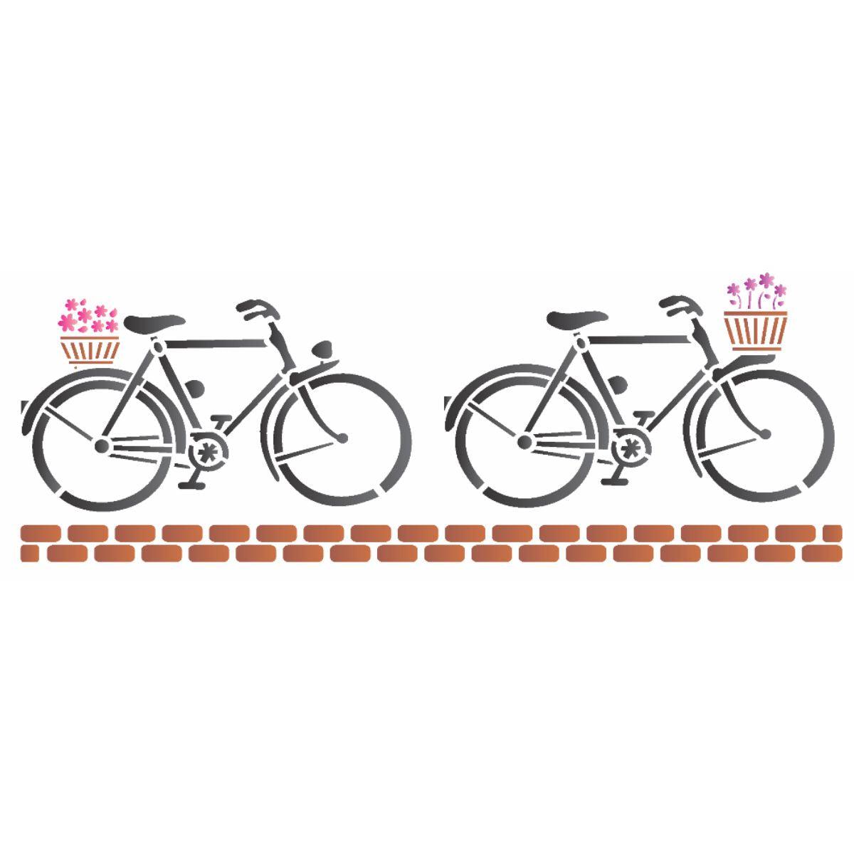 Stencil OPA 17x42 1225 Bicicletas - Palácio da Arte