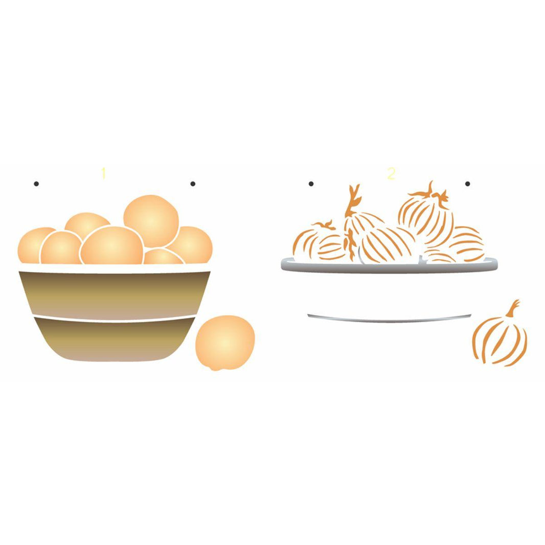 Stencil OPA 17x42 3205 Cebolas na Vasilha - Palácio da Arte