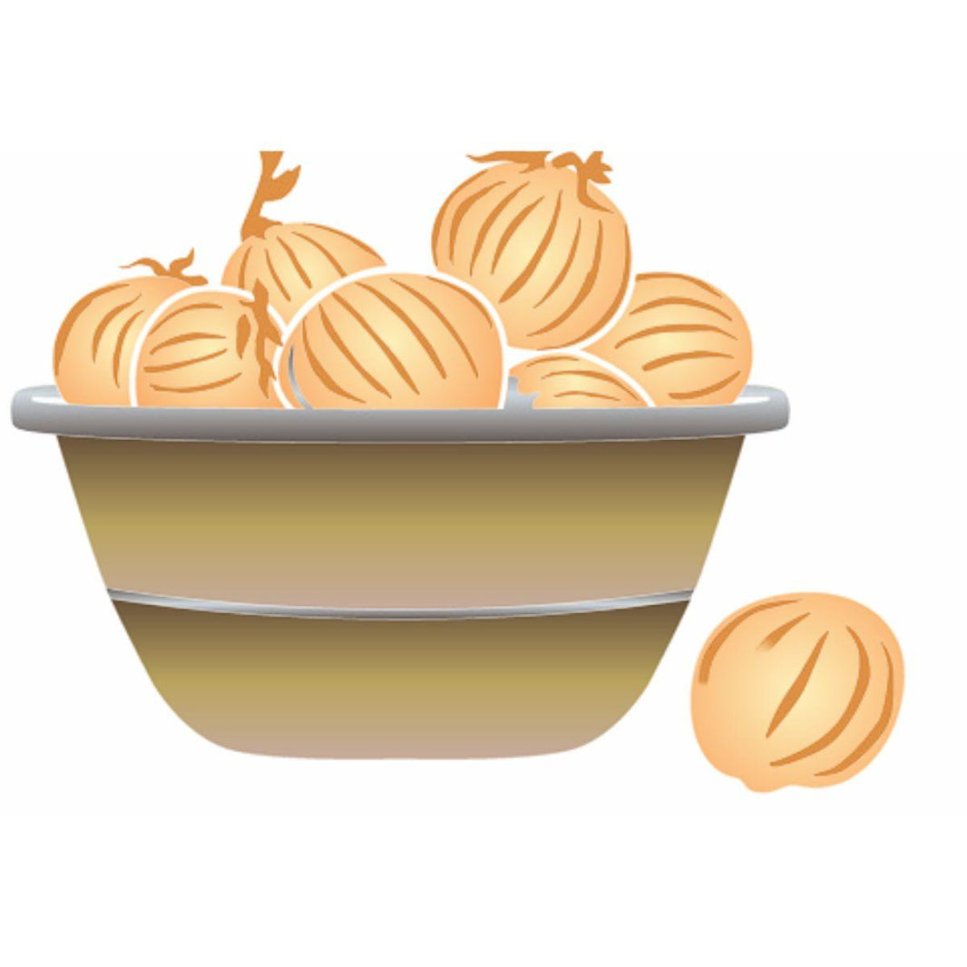 Stencil OPA 17x42 3205 Cebolas na Vasilha - Palácio da Arte