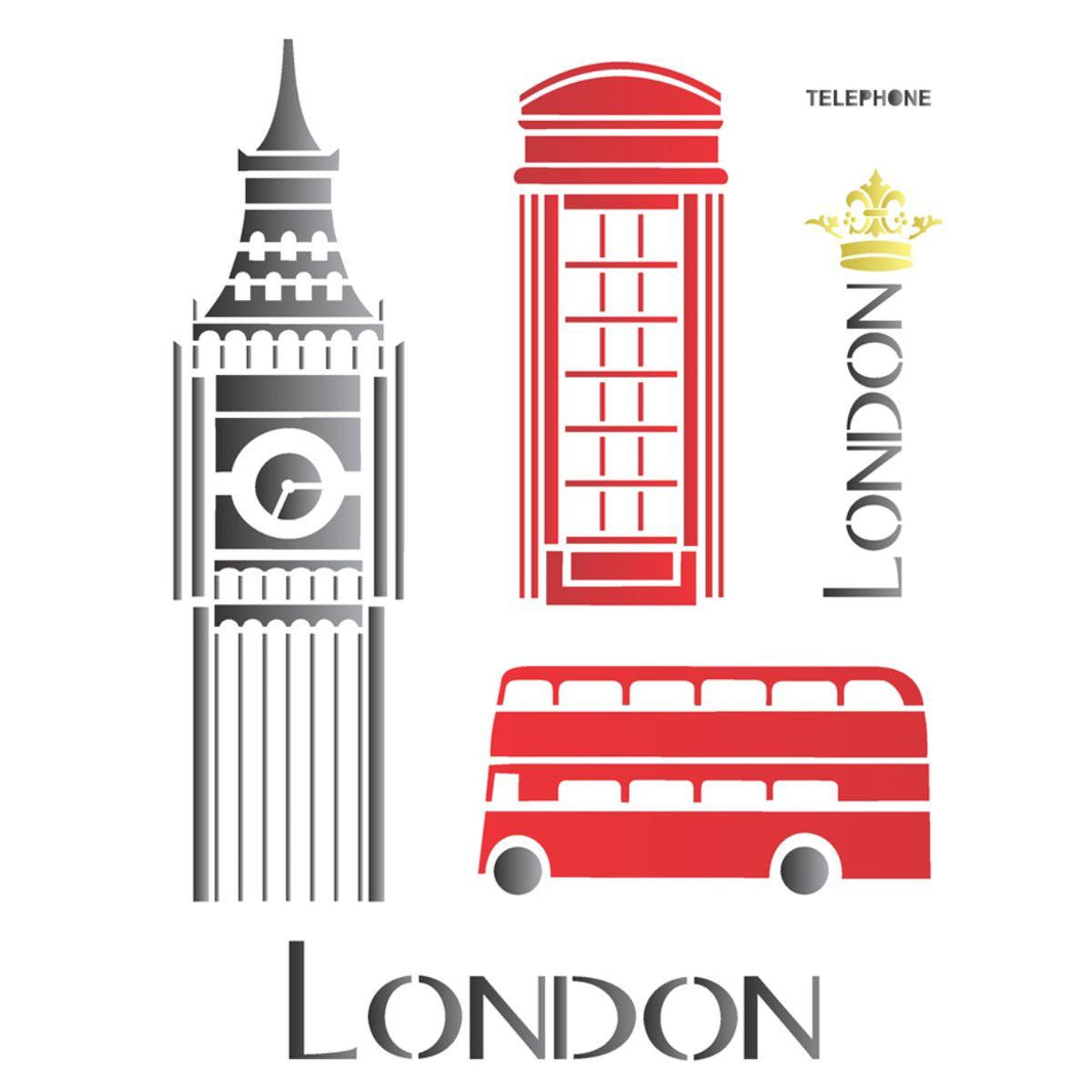 Stencil OPA 20x25 1161 Cidades London - Palácio da Arte