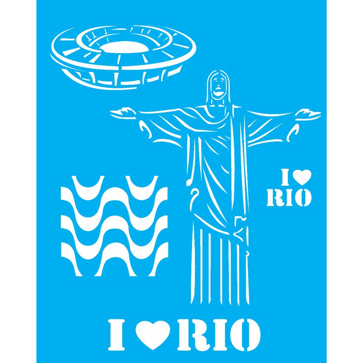 Stencil OPA 20x25 1238 Cidades Rio de Janeiro - Palácio da Arte