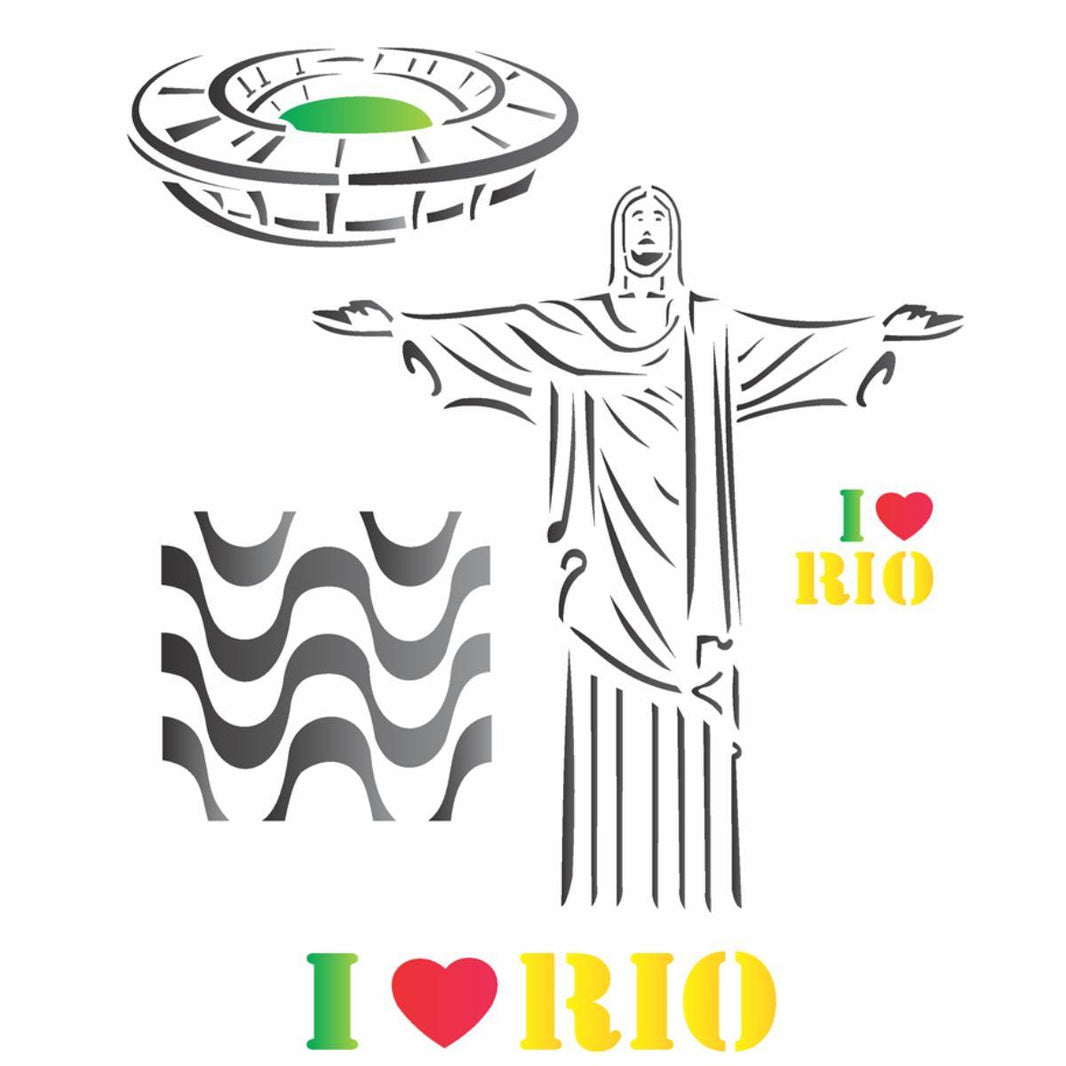 Stencil OPA 20x25 1238 Cidades Rio de Janeiro - Palácio da Arte
