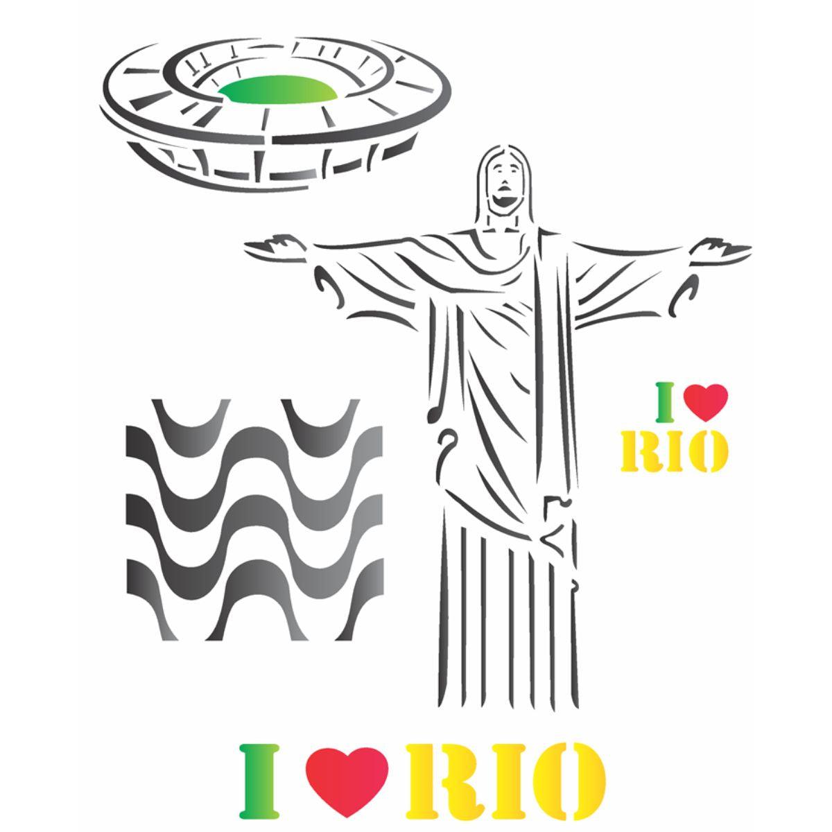 Stencil OPA 20x25 1238 Cidades Rio de Janeiro - Palácio da Arte