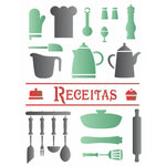 Stencil OPA 20x25 1439 Estampas Receitas - Palácio da Arte