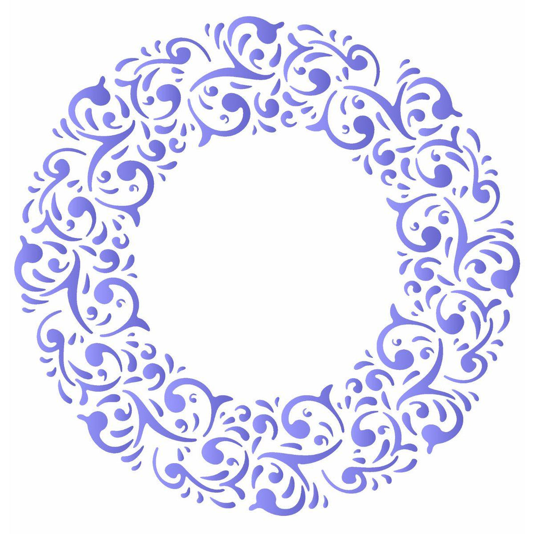 Stencil OPA 20x25 3101 Moldura Redonda Arabescos I - Palácio da Arte