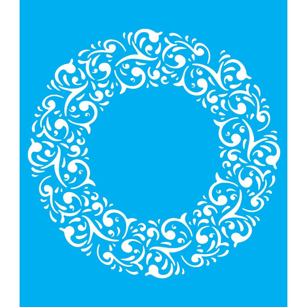 Stencil OPA 20x25 3101 Moldura Redonda Arabescos I - Palácio da Arte