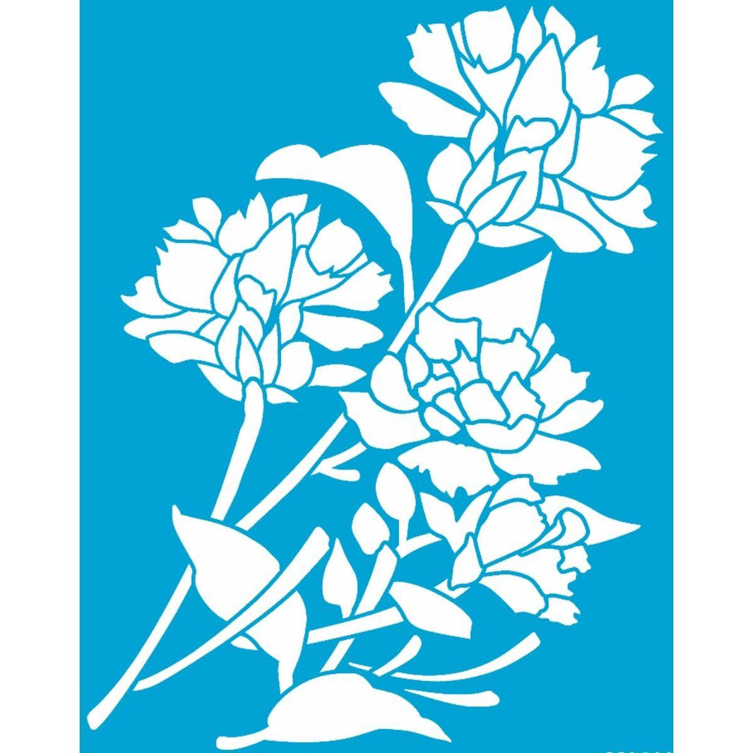 Stencil OPA 20x25 3209 Flor Cravos - Palácio da Arte