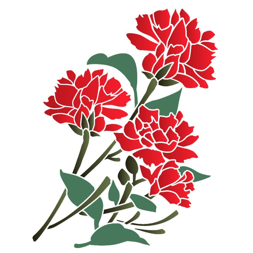 Stencil OPA 20x25 3209 Flor Cravos - Palácio da Arte