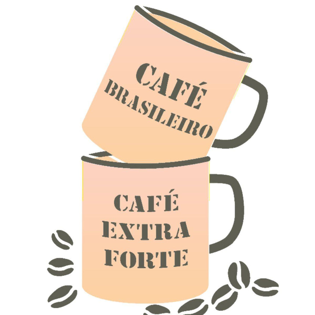 Stencil OPA 20x25 3218 Caneca Café - Palácio da Arte