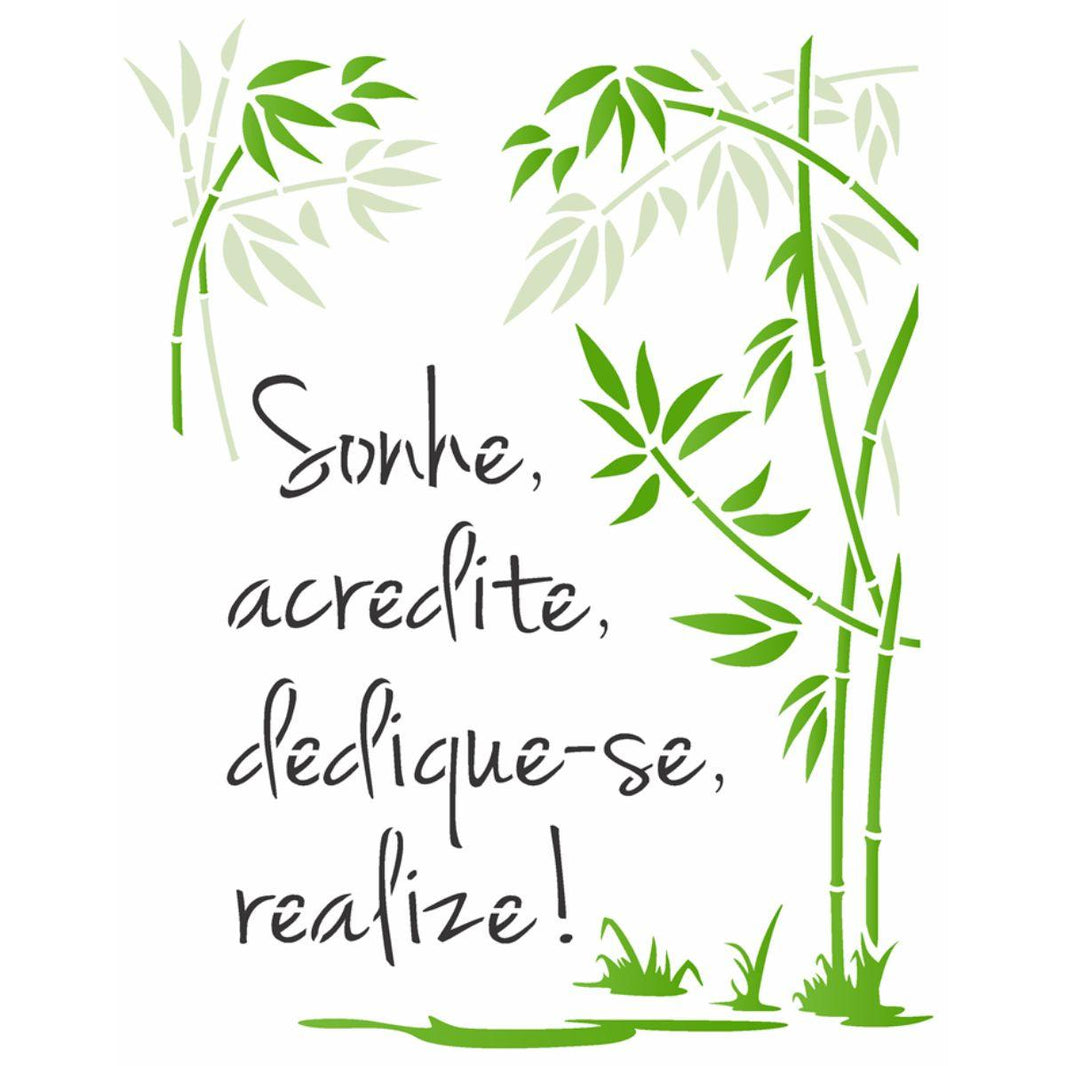 Stencil OPA 20x25 3270 Frase Sonhe Acredite Dedique-se - Palácio da Arte