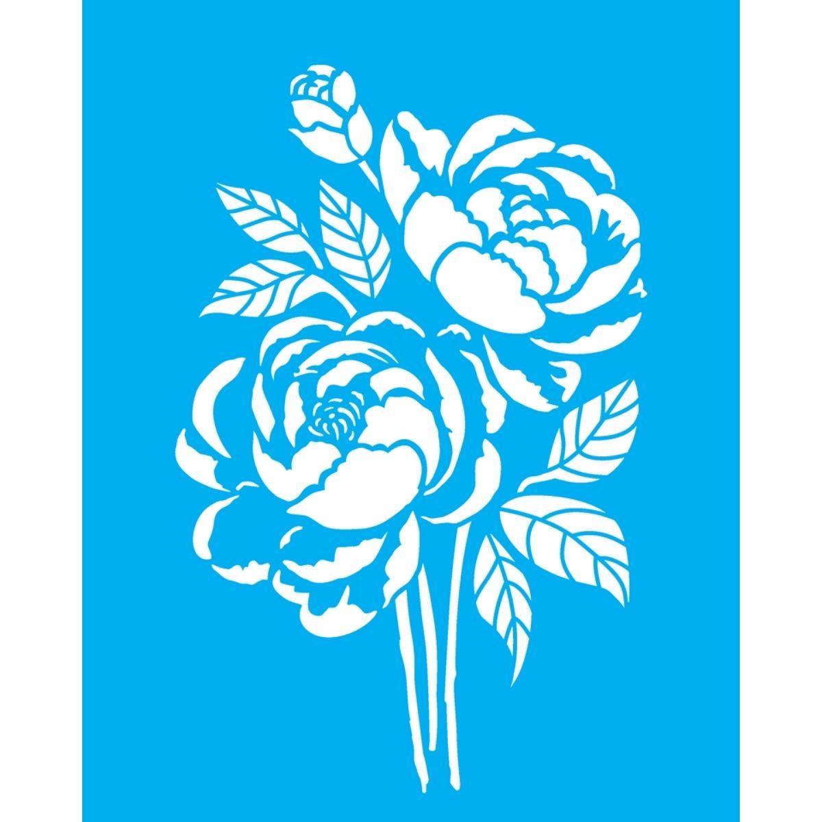 Stencil OPA 20x25 3407 Flores Camélias - Palácio da Arte