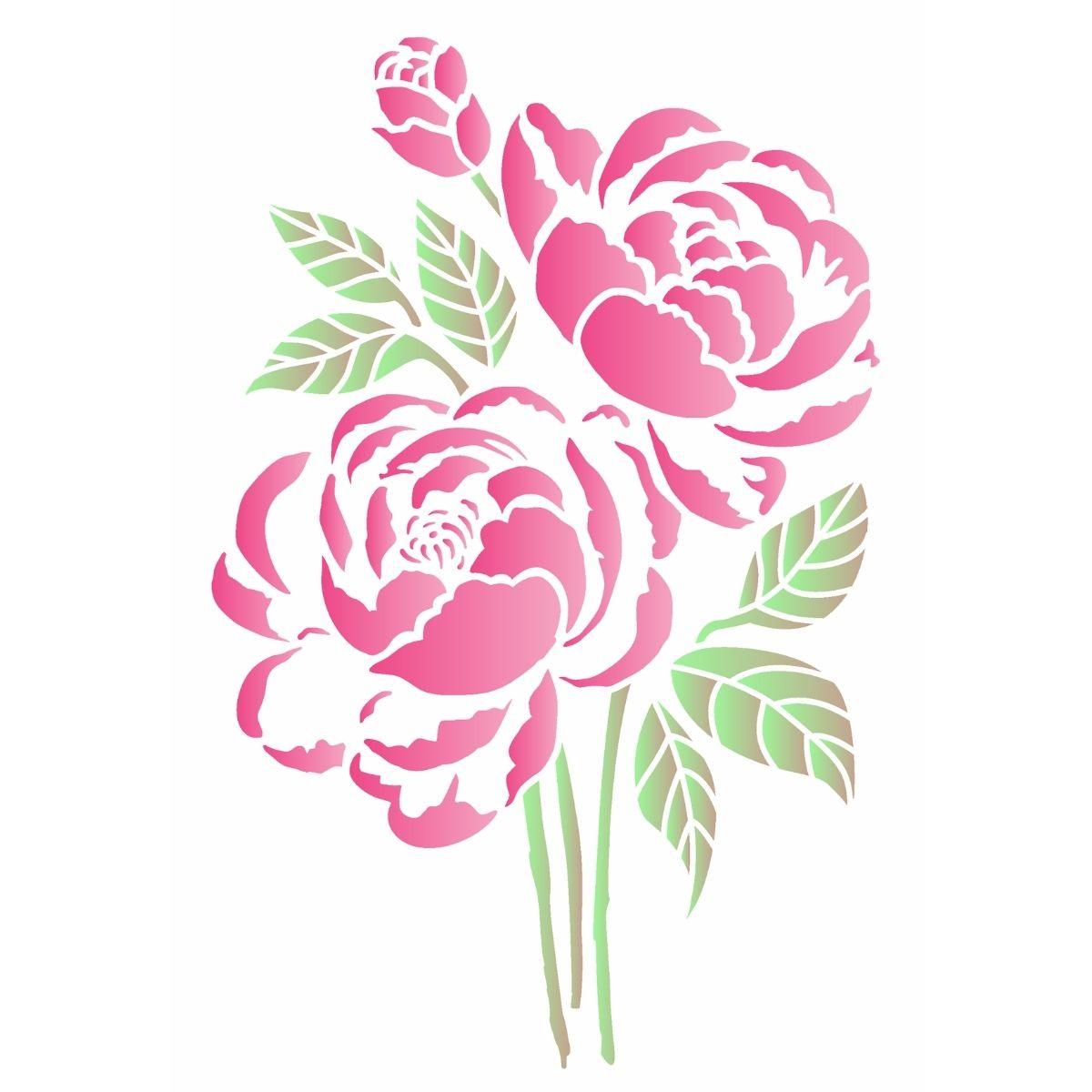 Stencil OPA 20x25 3407 Flores Camélias - Palácio da Arte