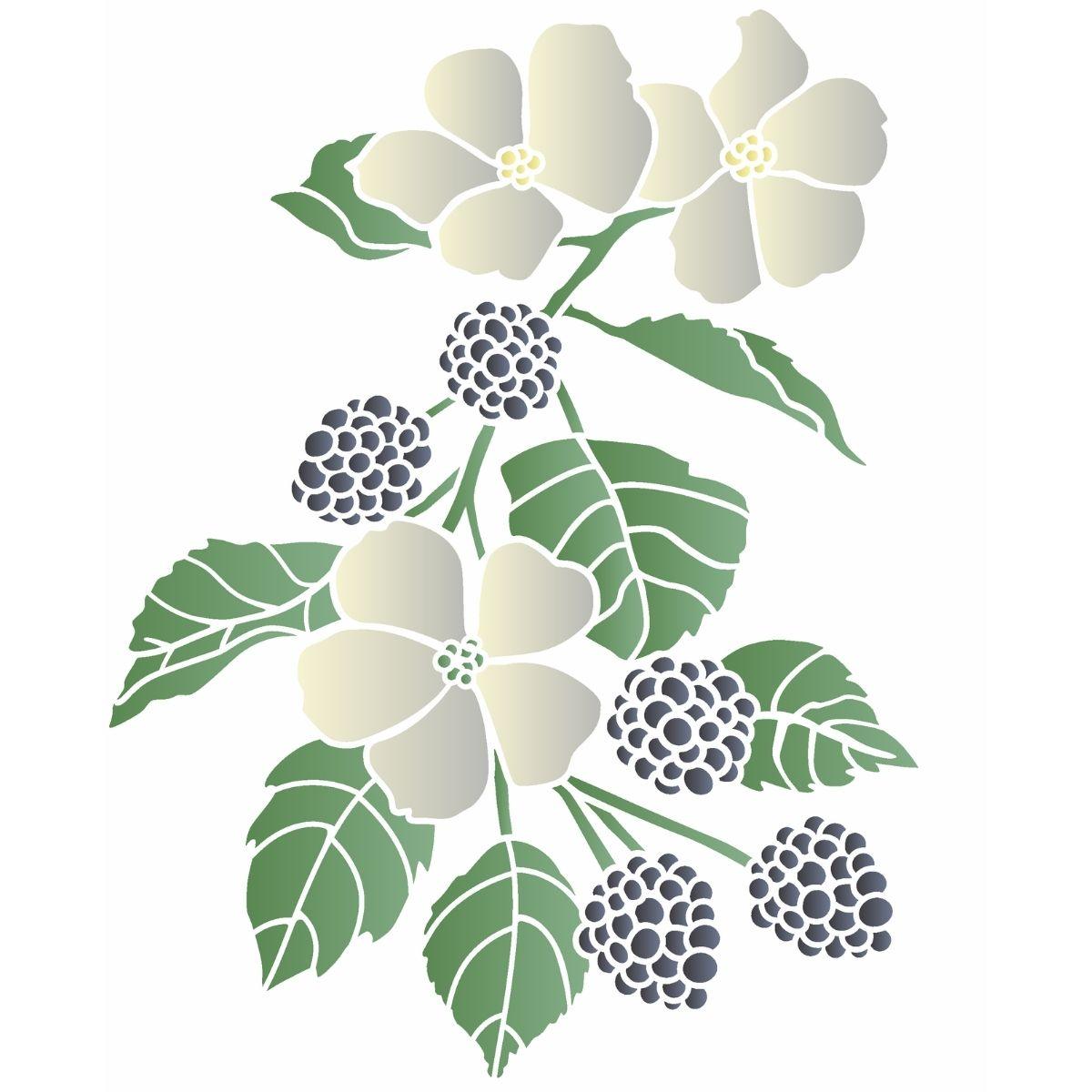 Stencil OPA 20x25 3408 Flores e Amoras - Palácio da Arte