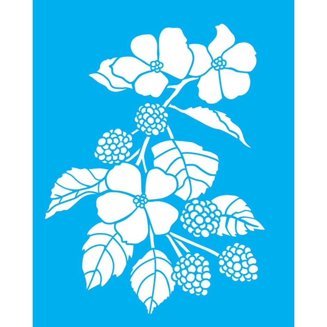 Stencil OPA 20x25 3408 Flores e Amoras - Palácio da Arte