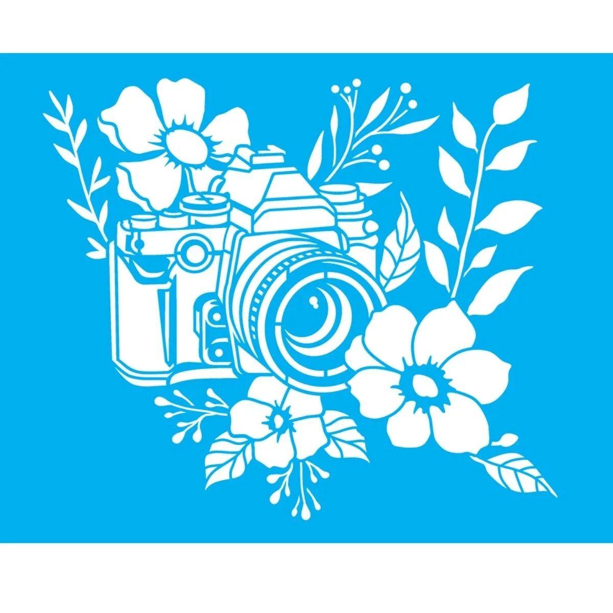 Stencil OPA 20x25 3435 Câmera Com Flores - Palácio da Arte