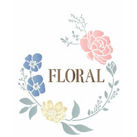 Stencil OPA 20x25 3444 Palavras Floral e Flores - Palácio da Arte