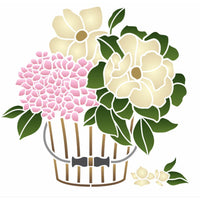 Stencil OPA 20x25 3472 Flores no Balde - Palácio da Arte