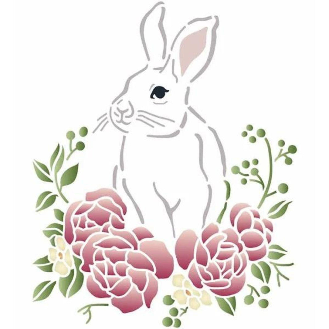 Stencil OPA 20x25 3486 Páscoa Coelho e Flores - Palácio da Arte