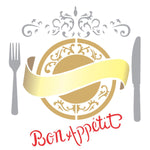 Stencil OPA 30,5x30,5 2293 Bon Appetit - Palácio da Arte