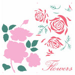 Stencil OPA 30,5x30,5 2370 Flor Rosa II - Palácio da Arte